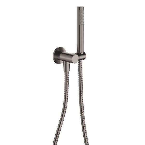 Isabella Hand Shower, Round Plate, Gun Metal