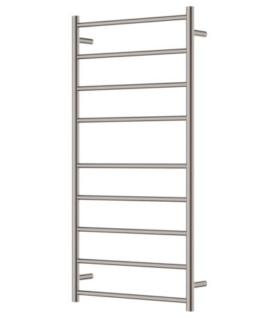 Isabella Heated Towel Rail, 600 x 1200mm, Brushed Nickel