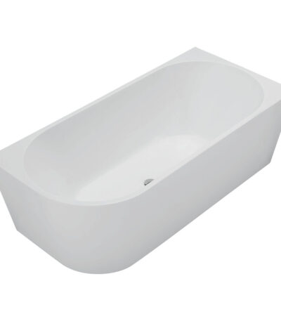 Isabella Left-Hand Acrylic Corner Bath, Matte White, 1700mm