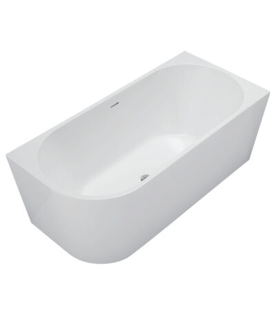 Isabella Left-Hand Acrylic Corner Bath with Overflow, Gloss White, 1500mm