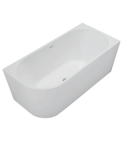 Isabella Left-Hand Acrylic Corner Bath with Overflow, Matte White, 1500mm