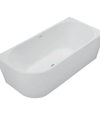 Isabella Left-Hand Acrylic Corner Bath with Overflow, Matte White, 1700mm