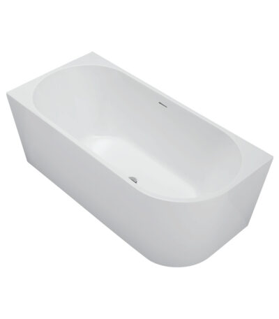 Isabella Right-Hand Acrylic Corner Bath with Overflow, Gloss White, 1500mm