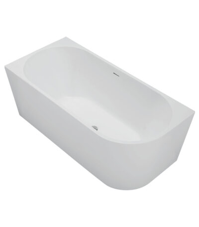 Isabella Right-Hand Acrylic Corner Bath with Overflow, Matte White, 1500mm