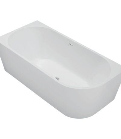 Isabella Right-Hand Acrylic Corner Bath with Overflow, Matte White, 1700mm
