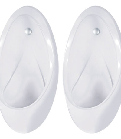 Isabella Twin Stall Urinal Kit, Gloss White with Zip® FlushMaster®
