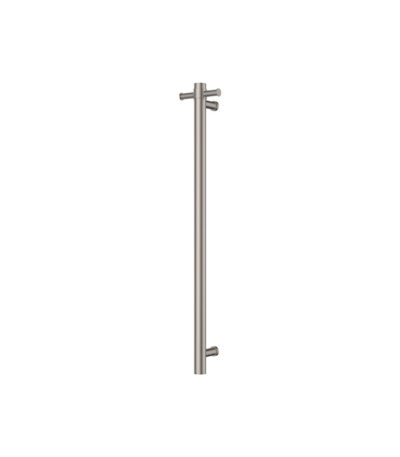Isabella Vertical Heated Towel Rail, 100 x 900mm, Brushed Nickel