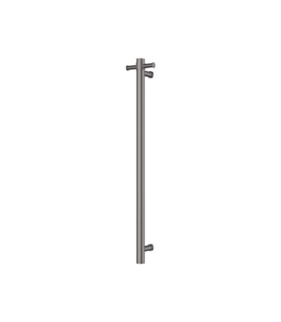 Isabella Vertical Heated Towel Rail, 100 x 900mm, Gun Metal