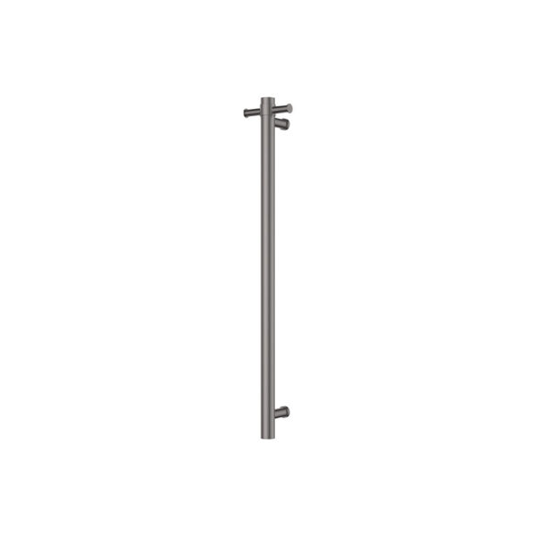 Isabella Vertical Heated Towel Rail, 100 x 900mm, Gun Metal