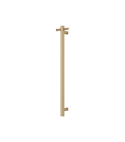 Isabella Vertical Heated Towel Rail, 100 x 900mm, Urban Brass