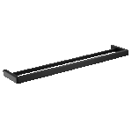 IVANO Matt Black Double Towel Rail - 800mm | OX7002.8.TR