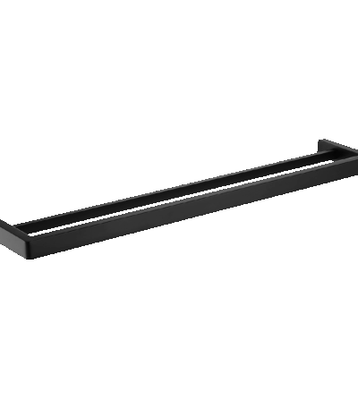 IVANO Matt Black Double Towel Rail - 800mm | OX7002.8.TR