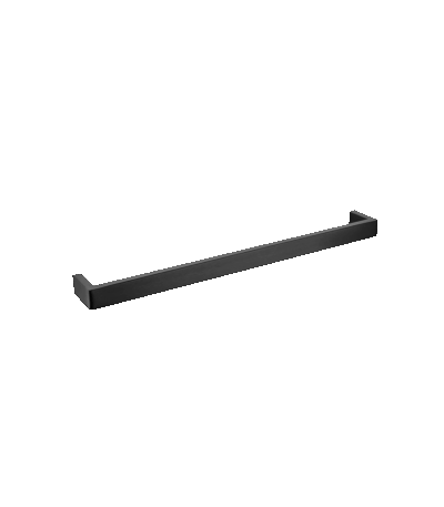 IVANO Matt Black Single Towel Rail - 600mm | OX7001.TR