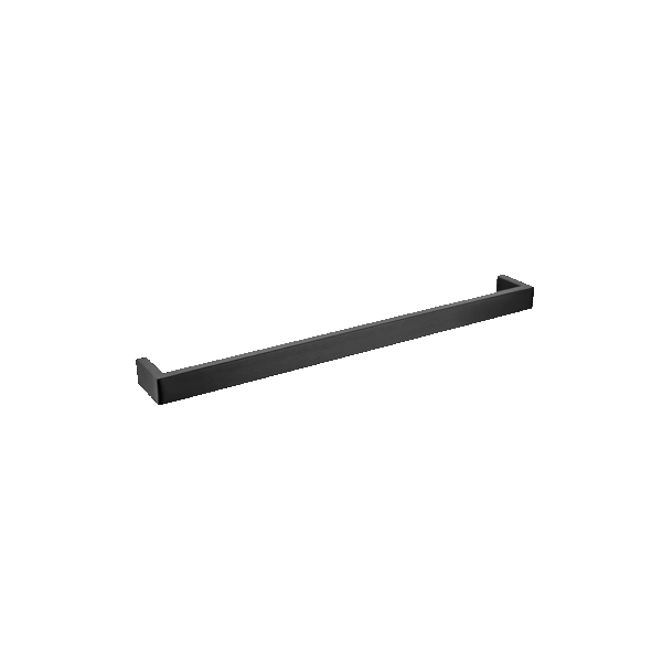 IVANO Matt Black Single Towel Rail - 600mm | OX7001.TR