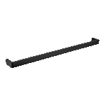 IVANO Matt Black Single Towel Rail - 800mm | OX7001.8.TR