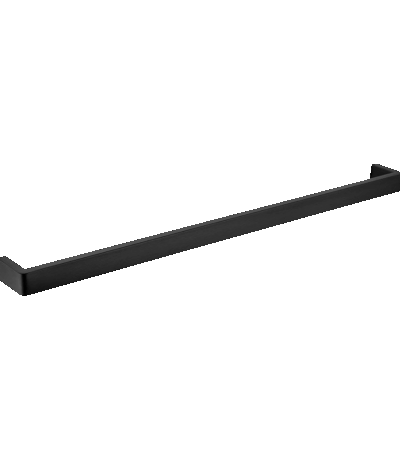 IVANO Matt Black Single Towel Rail - 800mm | OX7001.8.TR