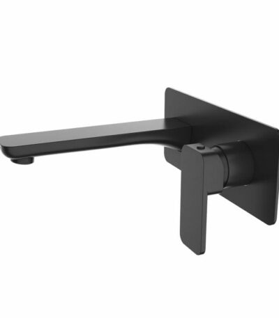 IVANO Matt Black Wall Mixer With Spout | OX0223-2-EX.BM