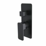 IVANO Series Solid Brass Black Bath/Shower Wall Mixer with Diverter Wall Mounted | OX0225-2.ST
