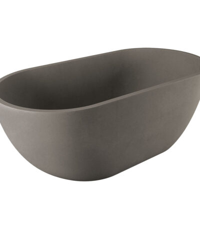 Jada Concrete Bath, Warm Grey