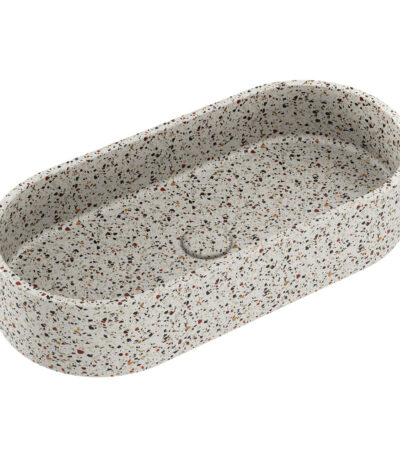 Jada Pill Concrete Above Counter Basin, Terrazzo
