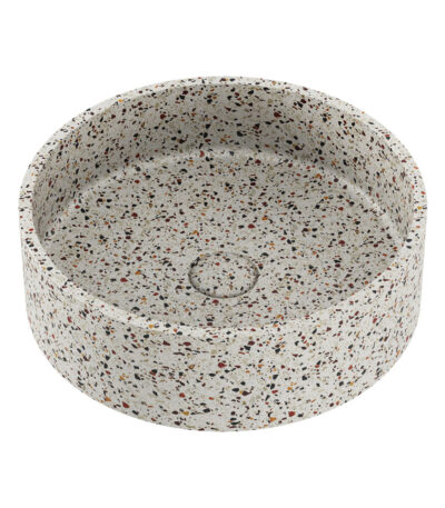 Jada Round Concrete Above Counter Basin, Terrazzo