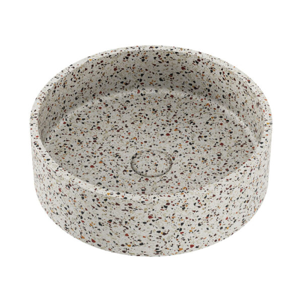 Jada Round Concrete Above Counter Basin, Terrazzo