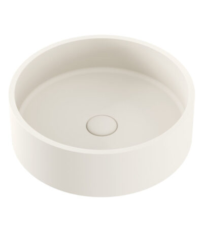 Jada Round Concrete Above Counter Basin, Warm White