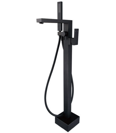 Jet Matte Black Floor Standing Mixer & Shower