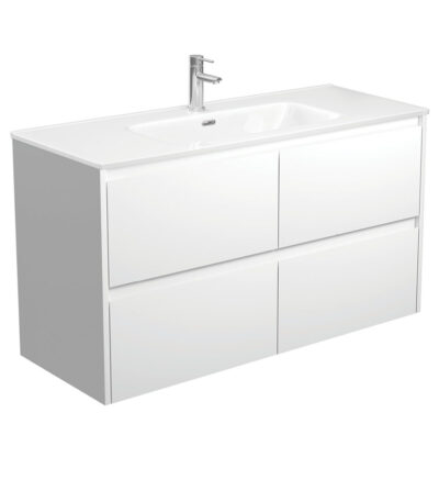 Joli Amato 1200 Satin White Wall-Hung Vanity