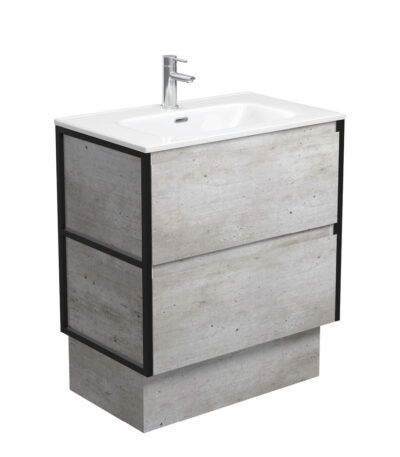Joli Amato 750 Industrial Vanity On Kick, Matte Black Frames