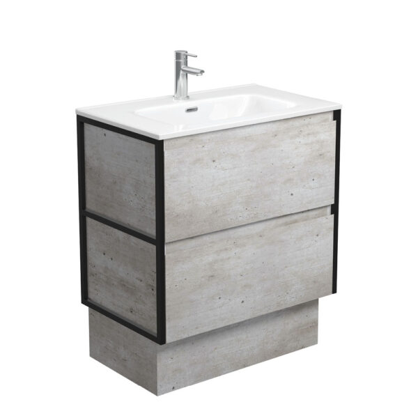 Joli Amato 750 Industrial Vanity On Kick, Matte Black Frames