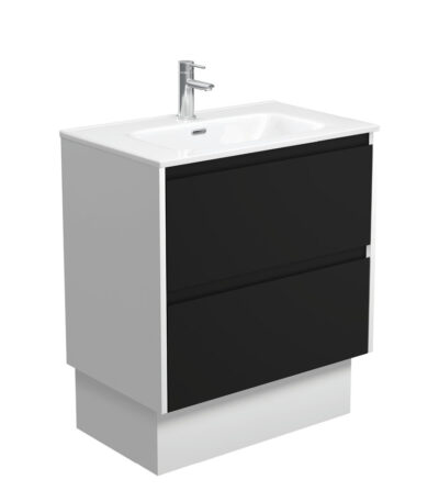 Joli Amato 750 Satin Black Vanity On Kick, Satin White Panels