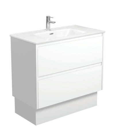 Joli Amato 900 Satin White Vanity On Kick