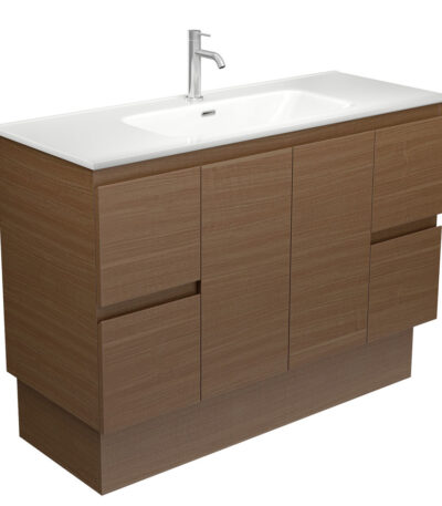 Joli Edge Walnut 1200 Vanity On Kickboard
