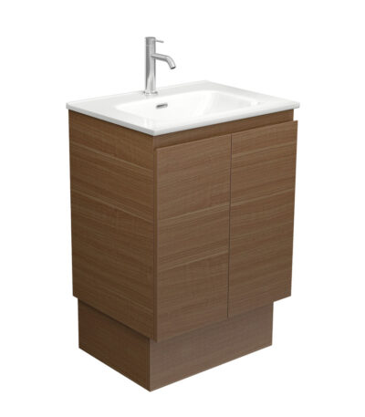 Joli Edge Walnut 600 Vanity On Kickboard