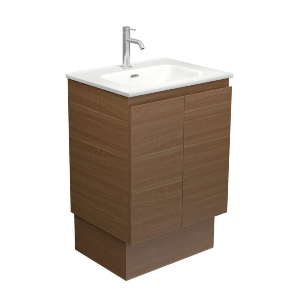 Joli Edge Walnut 600 Vanity On Kickboard