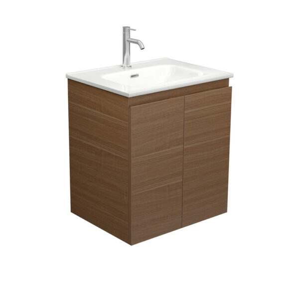 Joli Edge Walnut 600 Wall Hung Vanity