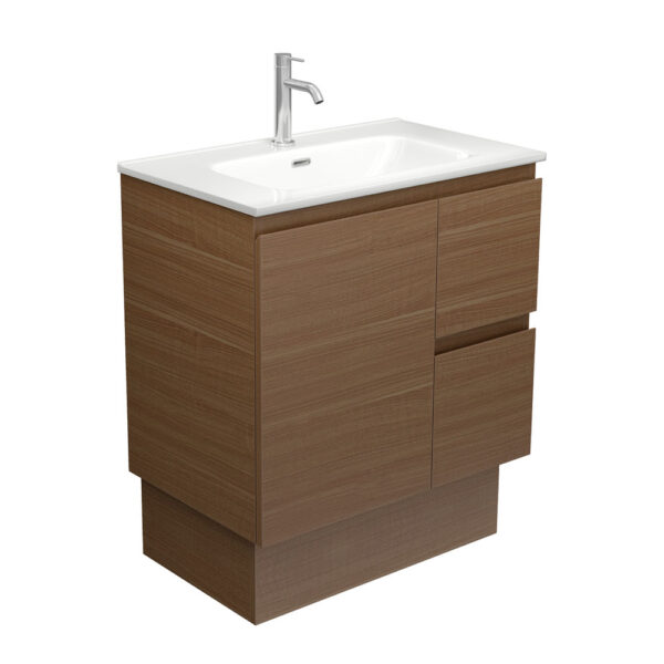 Joli Edge Walnut 750 Vanity on Kickboard