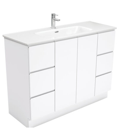 Joli Fingerpull Gloss White 1200 Vanity On Kickboard