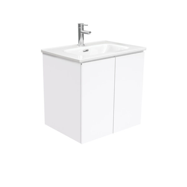 Joli Fingerpull Gloss White 600 Wall-Hung Vanity