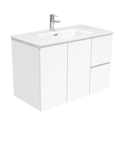 Joli Fingerpull Gloss White 900 Wall-Hung Vanity
