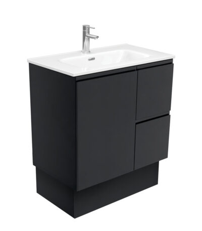 Joli Fingerpull Satin Black 750 Vanity On Kickboard