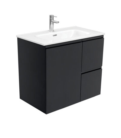 Joli Fingerpull Satin Black 750 Wall-Hung Vanity