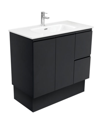 Joli Fingerpull Satin Black 900 Vanity On Kickboard