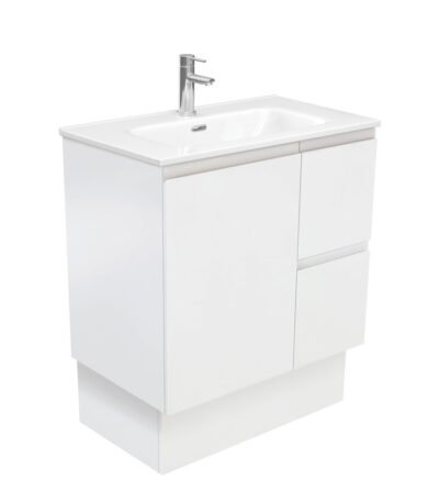 Joli Fingerpull Satin White 750 Vanity On Kickboard