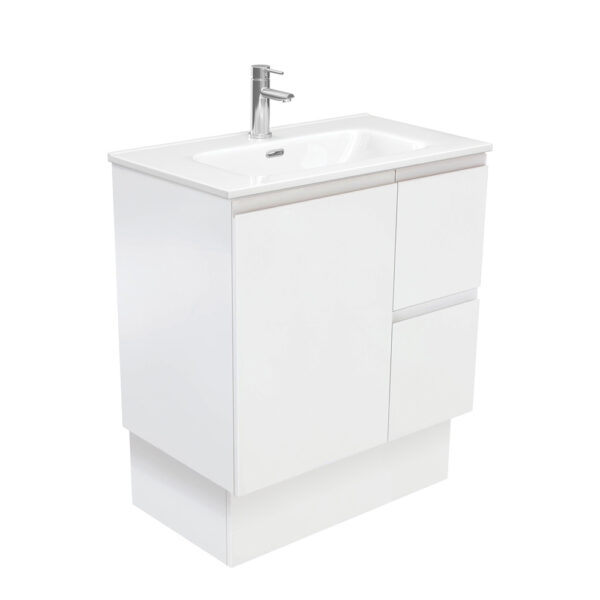 Joli Fingerpull Satin White 750 Vanity On Kickboard