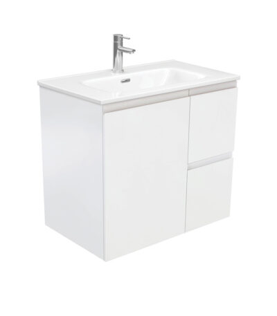 Joli Fingerpull Satin White 750 Wall-Hung Vanity
