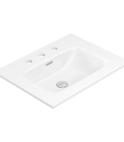 Joli Gloss Full Depth Ceramic Basin Top 600mm 3TH
