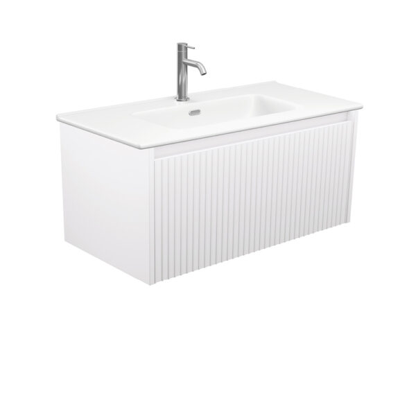 Joli Matte Alina Satin White 900 Wall Hung Vanity