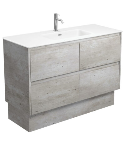 Joli Matte Amato Industrial 1200 Vanity On Kickboard with Industrial Panels